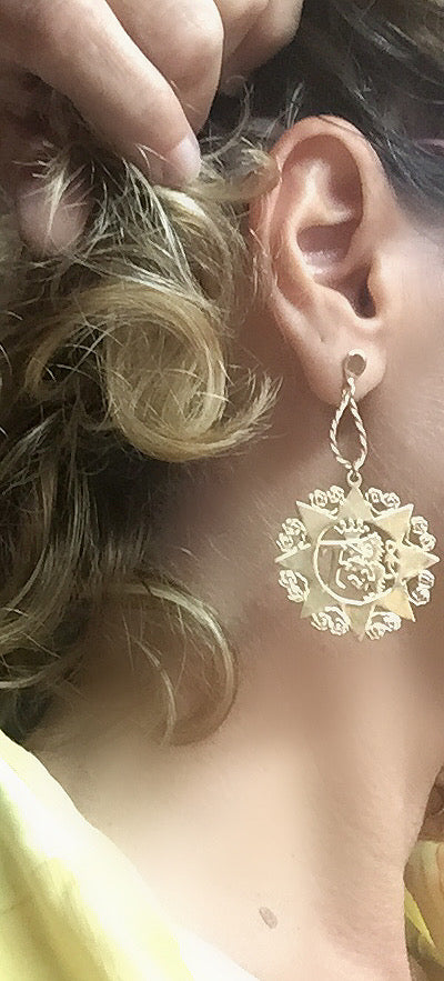Orecchini A Perno In Argento Sterling 925 Placcato Oro Con Ambra Baltica – Artisana Jewellery, Confezione Regalo