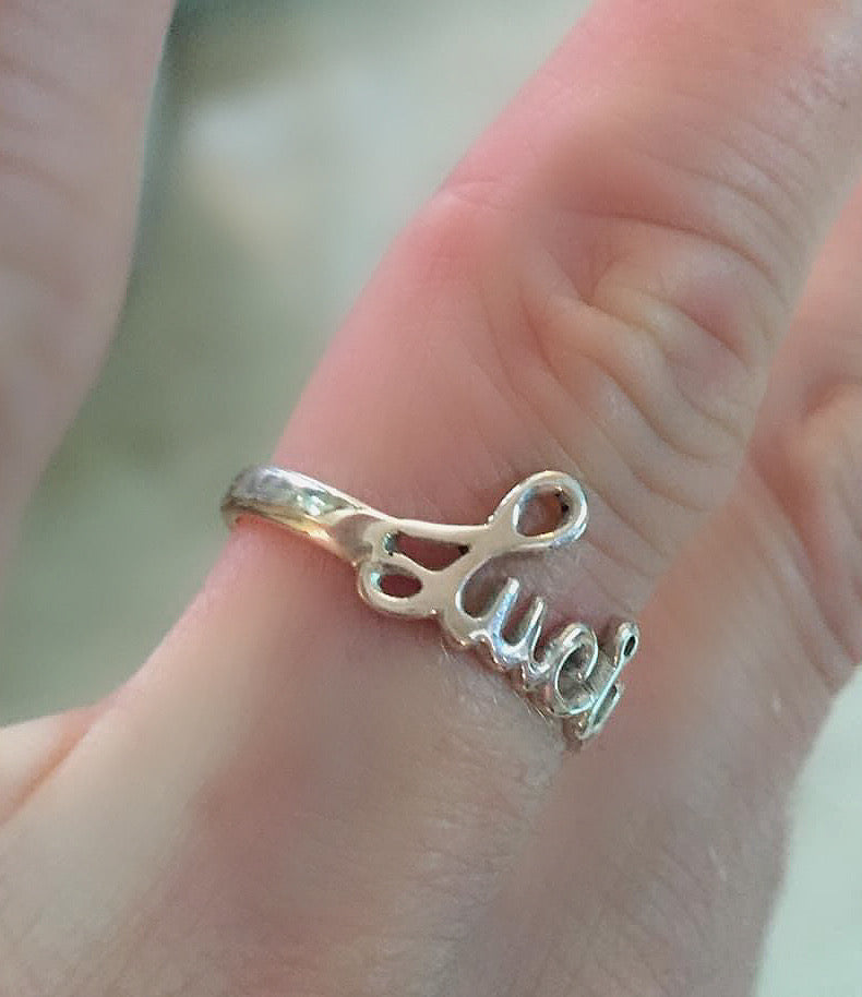 Anello in argento con nome