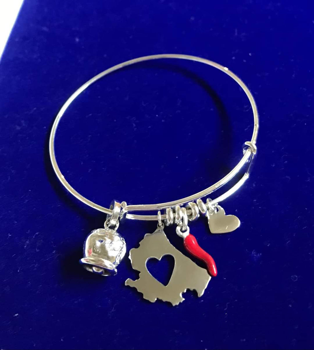 Bracciale rigido con ciondoli (Più modelli)