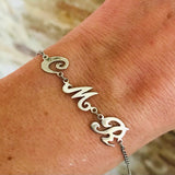 Bracciale in argento personalizzato con lettere