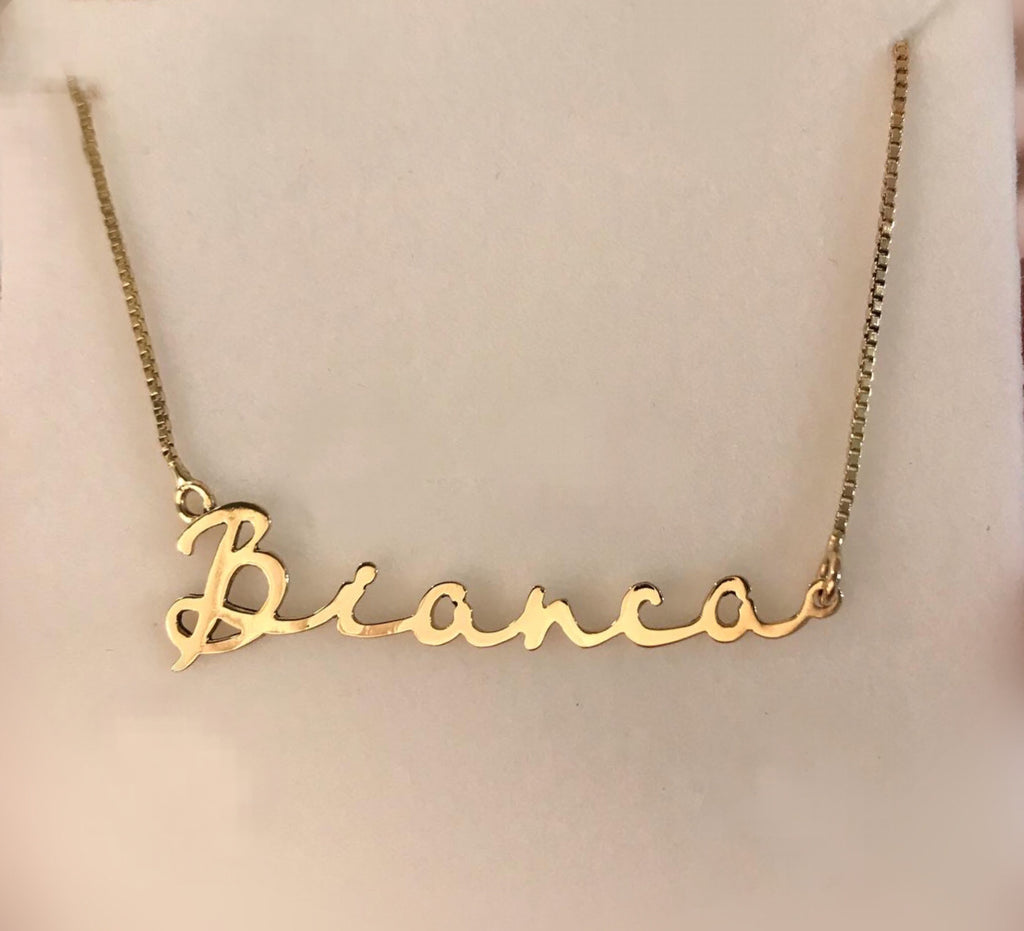 Collana in oro giallo personalizzata con nome