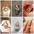 Anello contraire  in oro con cuore