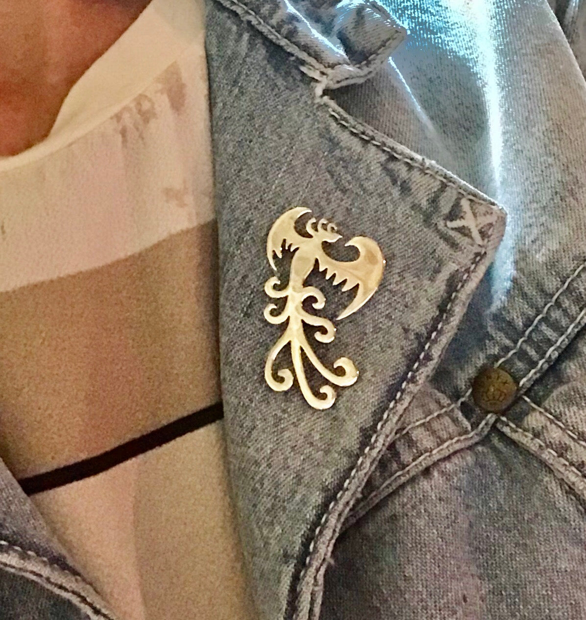 Spilla in argento “La Fenice”