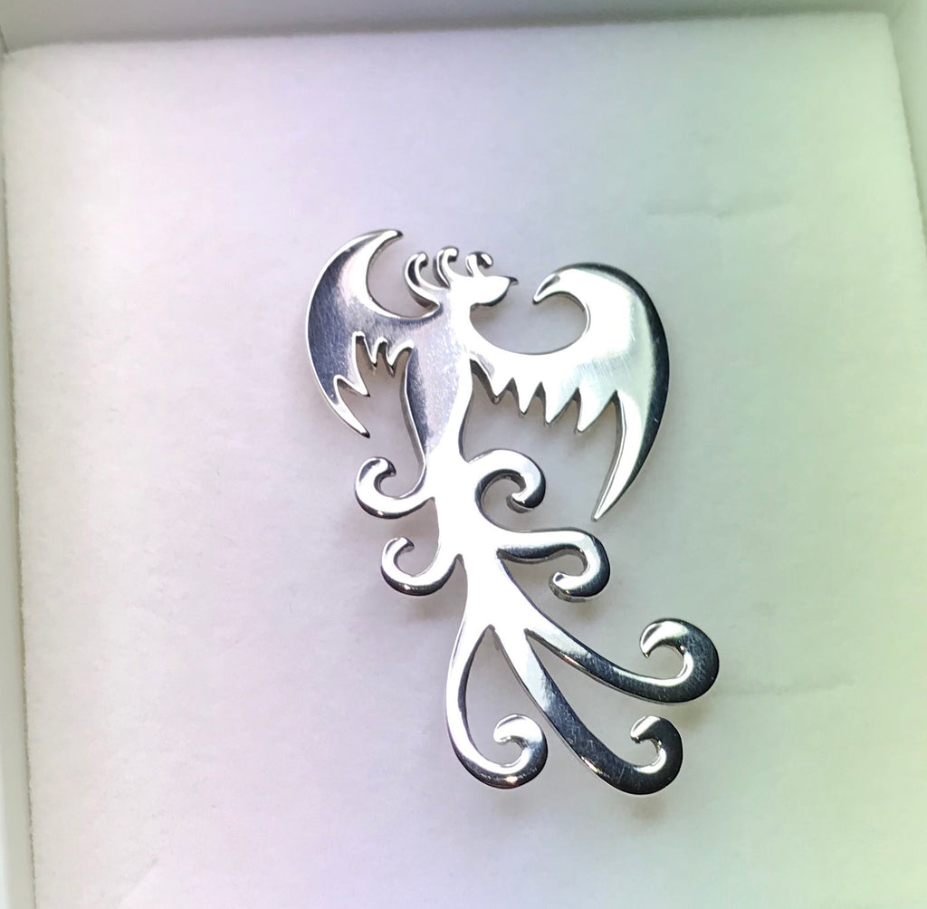 Spilla in argento “La Fenice”